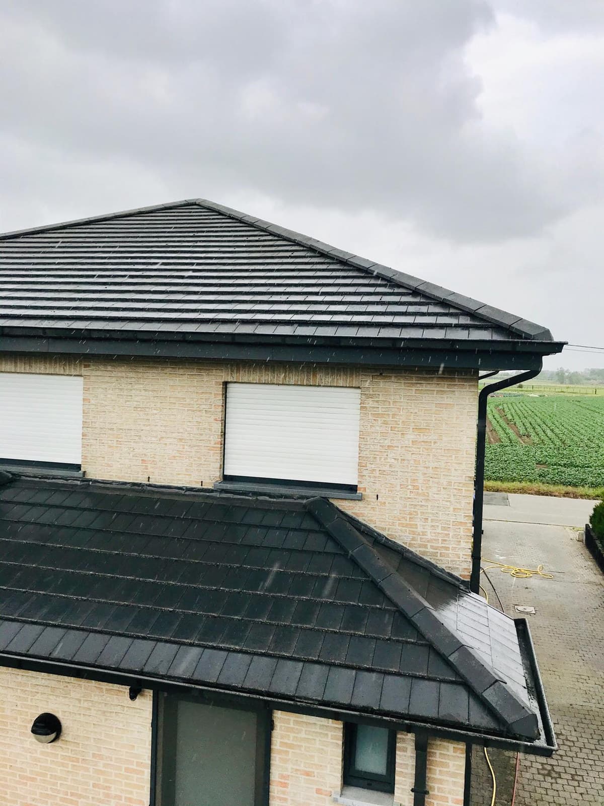 Gereinigd dak van een woning